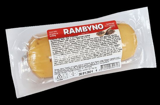 Pilt Rambyno sulatatud juust köömnetega , 45% rasva, 250g