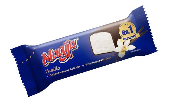 Pilt Magija vanilje kohuke šokolaadi glasuuriga, 45g