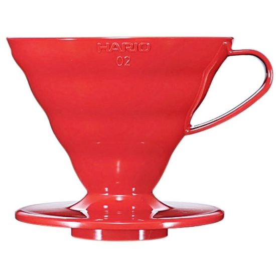 Pilt HARIO V60 koonus plastik punane 02