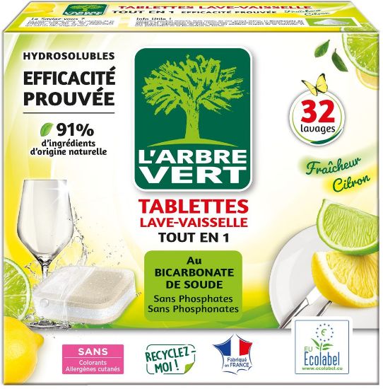 Pilt Larbre Vert nõudepesumasina tabletid Lemon 32tk
