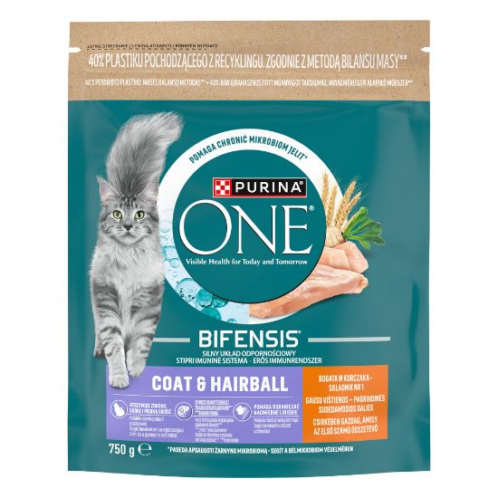 Pilt One kuiv kassitoit Coat&Hair kana 750g