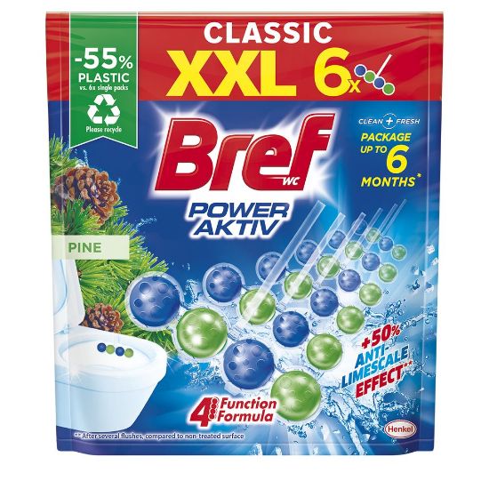 Pilt Bref WC värskendaja mitmikpakk Power Aktiv Pine 6x50g