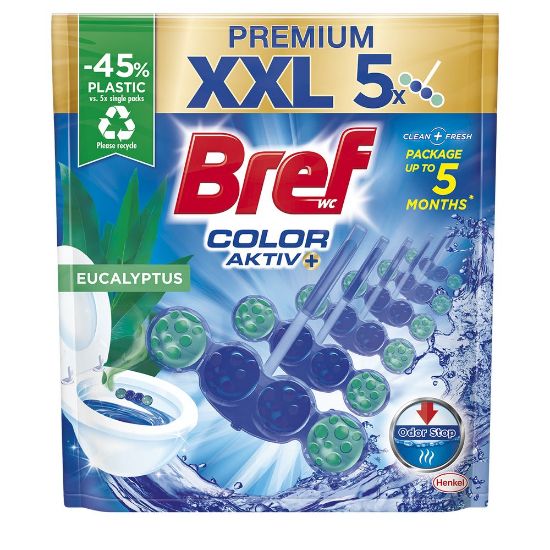 Pilt Bref WC värskendaja mitmikpakk Color Aktiv Eucalyptus 5x50g