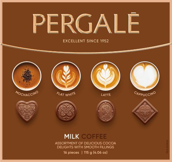 Pilt Pergale assortiikarp Milk Coffee 115g