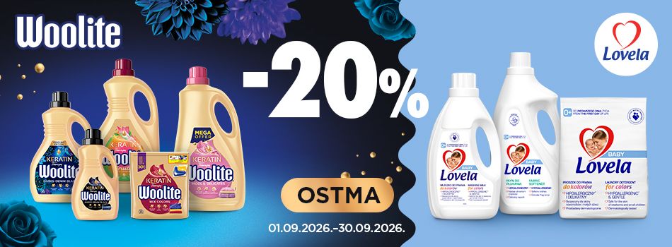 Lovela ja Woolite 20% soodsamad