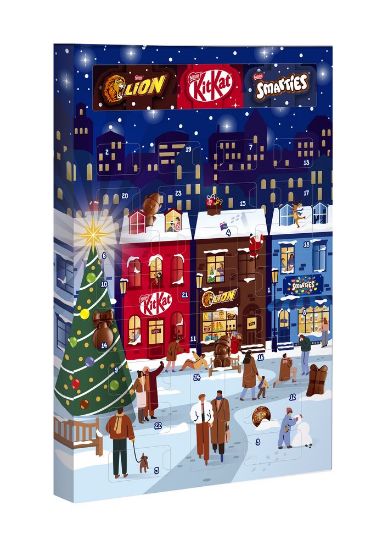 Pilt Nestle advendikalender piimašokolaadi minifiguuridega 189g