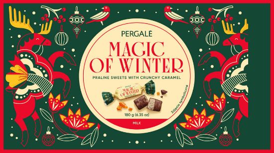 Pilt Pergale kompvek MAGIC OF WINTER karamellitükkidega 180g