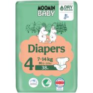 Pilt Moomin Baby mähkmed Nr4 7-14kg 38tk